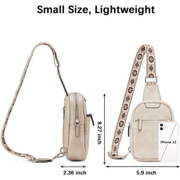 SLING Bag, Small Vegan Leather Grey - Picture 6 of 7